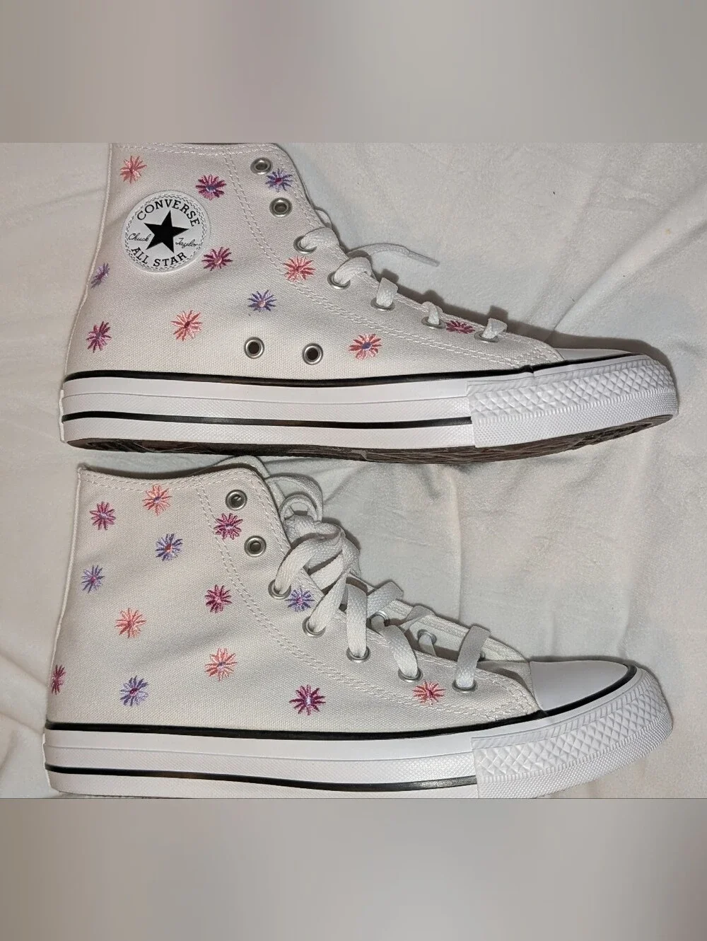 Converse Big Kids Chuck Taylor All Star Florals High Top Casual Sneakers White